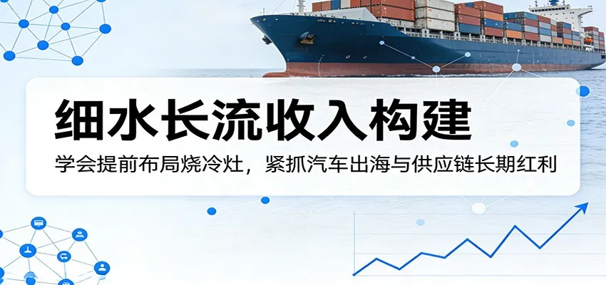 付费文章：细水长流收入构建，学会提前布局烧冷灶，紧抓汽车出海与供应链长期红利_摸鱼资源网