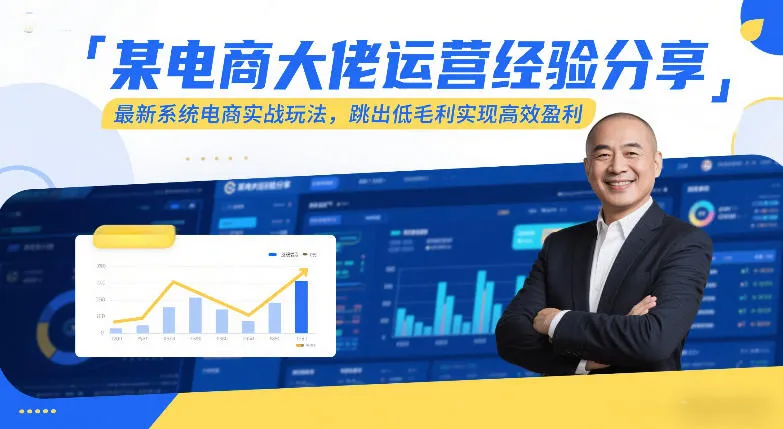某电商大佬运营经验分享，最新系统电商实战玩法，跳出低毛利实现高效盈利（更新）_摸鱼资源网