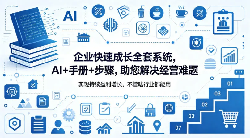 企业快速成长全套系统，AI+手册+步骤，助您解决经营难题，实现持续盈利增长，不管啥行业都能用_摸鱼资源网