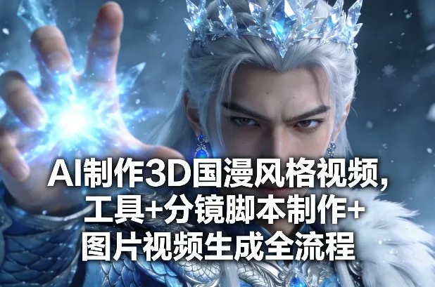 AI制作3D国漫风格视频，工具+分镜脚本制作+图片视频生成全流程_摸鱼资源网