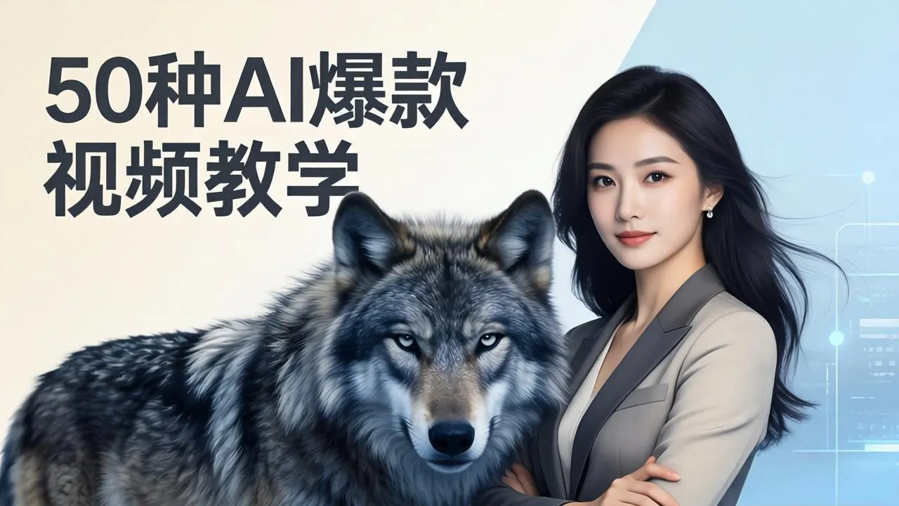 50种AI爆款视频教学：影视级古诗词+治愈萌宠+山海经蛟龙，高阶宝典商业落地_摸鱼资源网