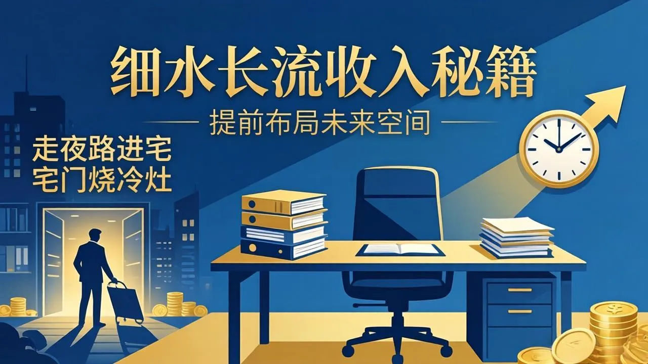 某付费文章：细水长流收入秘籍：走夜路进宅门烧冷灶，提前布局未来空间_摸鱼资源网