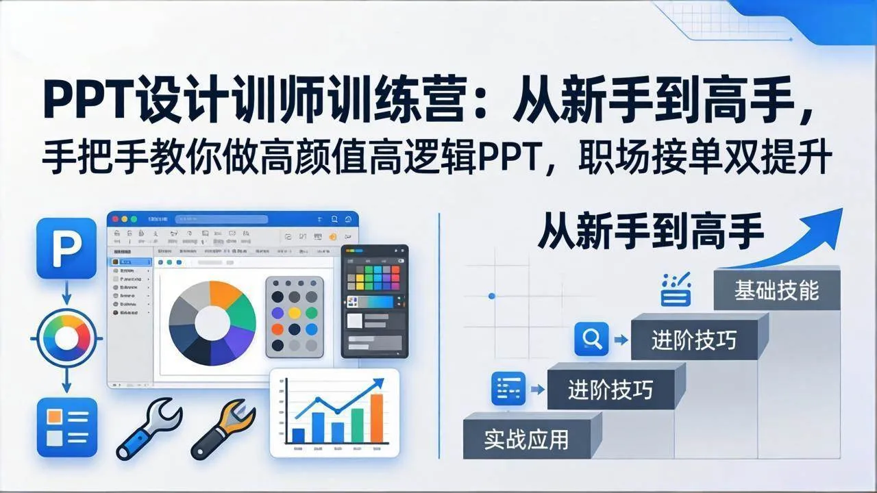 （17886期）PPT设计训师训练营：从新手到高手，手把手教你做高颜值高逻辑PPT，职场接单双提升_摸鱼资源网