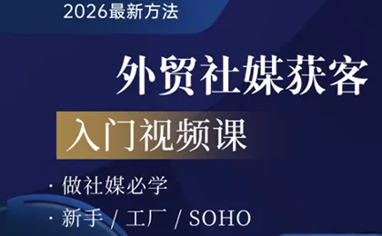 2026外贸社媒获客入门课 2026外贸社媒获客入门课