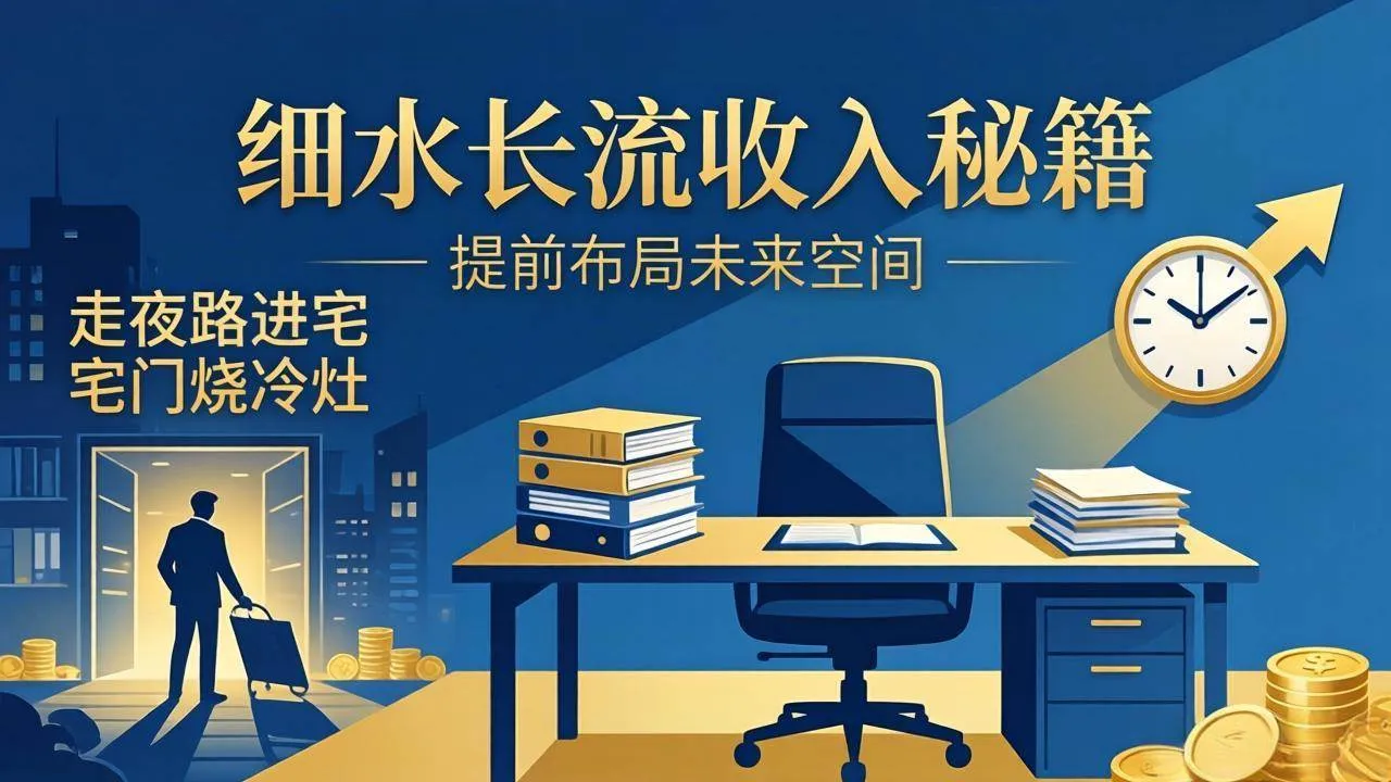 （17836期）某付费文章：细水长流收入秘籍：走夜路进宅门烧冷灶，提前布局未来空间_摸鱼资源网