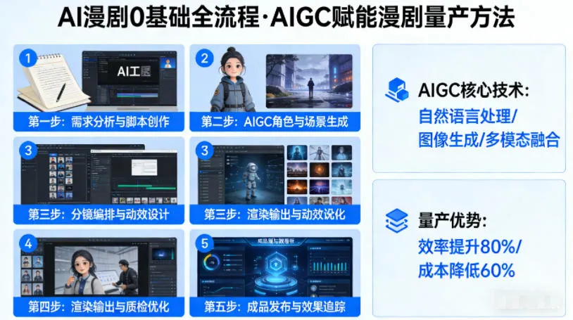 AI漫剧0基础全流程，快速掌握AIGC赋能的漫剧量产方法_摸鱼资源网