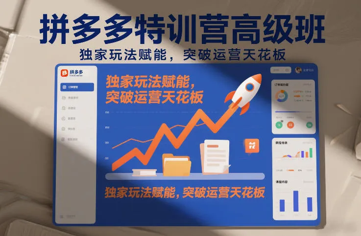 拼多多特训营高阶班，独家玩法赋能，突破运营天花板（更新26年4月4日）_摸鱼资源网