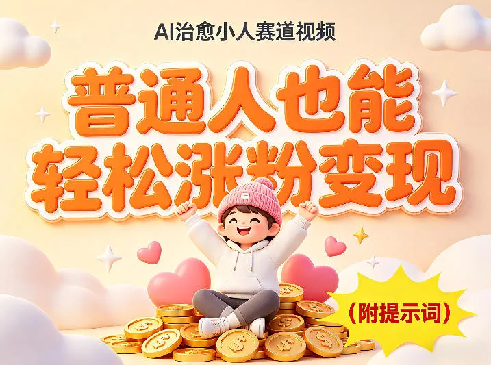 AI治愈小人赛道视频，普通人也能轻松涨粉变现，实操教学（附完整提示词）_摸鱼资源网