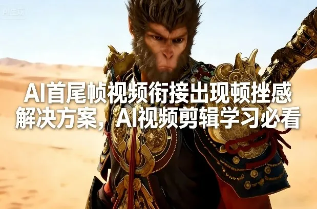 AI首尾帧视频衔接出现顿挫感解决方案，AI视频剪辑学习必看_摸鱼资源网