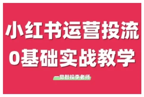 小红书运营投流，小红书广告投放从0到1的实战课，学完即可开始投放（更新26年）_摸鱼资源网