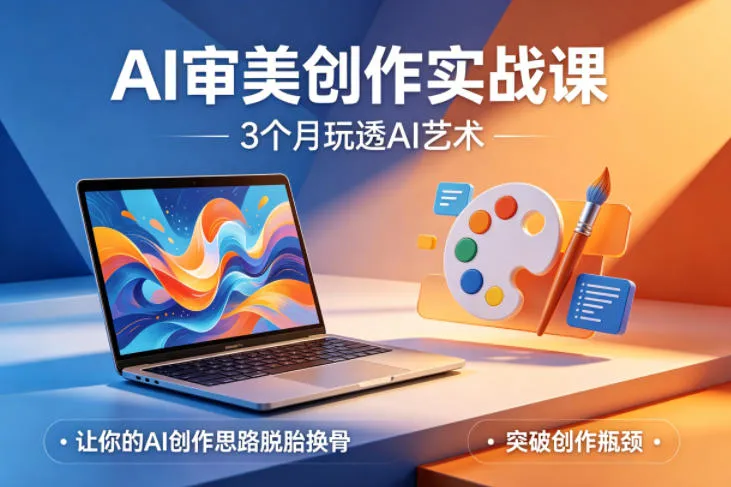 AI审美创作实战课，3个月玩透AI艺术，让你的AI创作思路脱胎换骨，突破创作瓶颈_摸鱼资源网