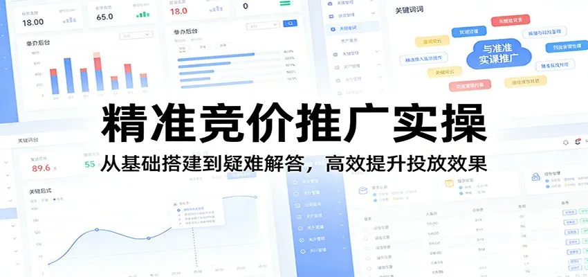 精准竞价推广实操：从基础搭建到疑难解答，高效提升投放效果_摸鱼资源网