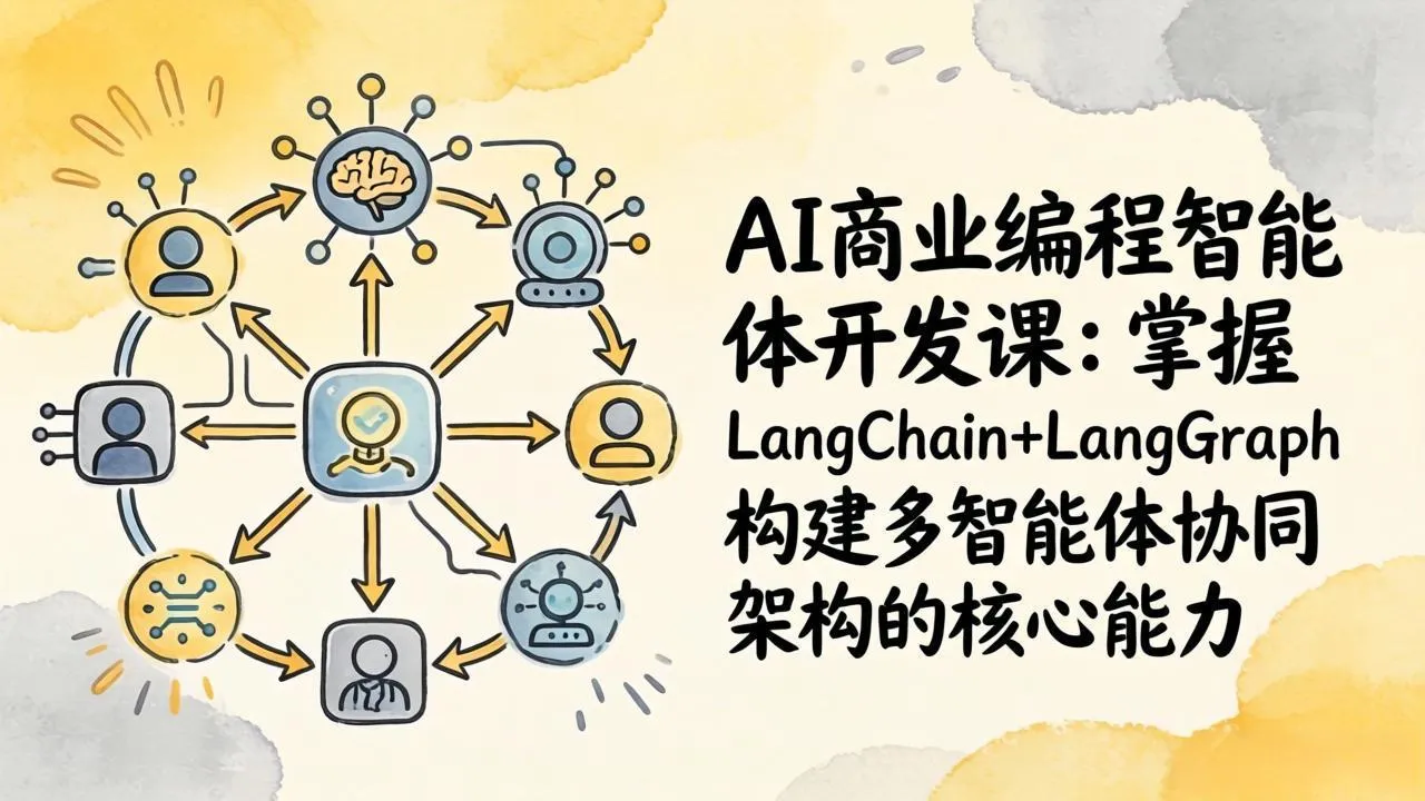AI商业编程智能体开发课：掌握LangChain+LangGraph构建多智能体协同架构的核心能力_摸鱼资源网