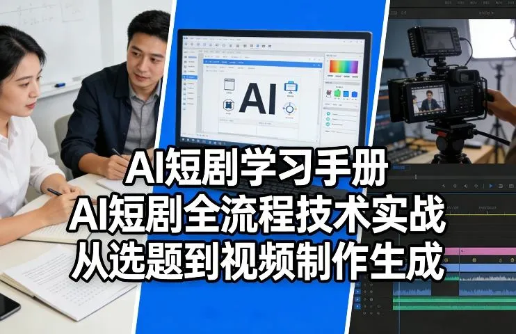 AI短剧学习手册，AI短剧全流程技术实战，从选题到视频制作生成_摸鱼资源网