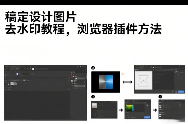 稿定设计图片去水印教程，浏览器插件方法_摸鱼资源网