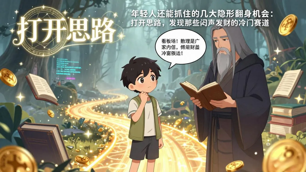 付费文1+2：年轻人还能抓住的几大隐形翻身机会：打开思路，发现那些闷声发财的冷门赛道_摸鱼资源网