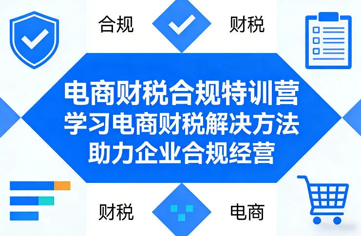电商财税合规特训营，学习电商财税解决方法，助力企业合规经营_摸鱼资源网