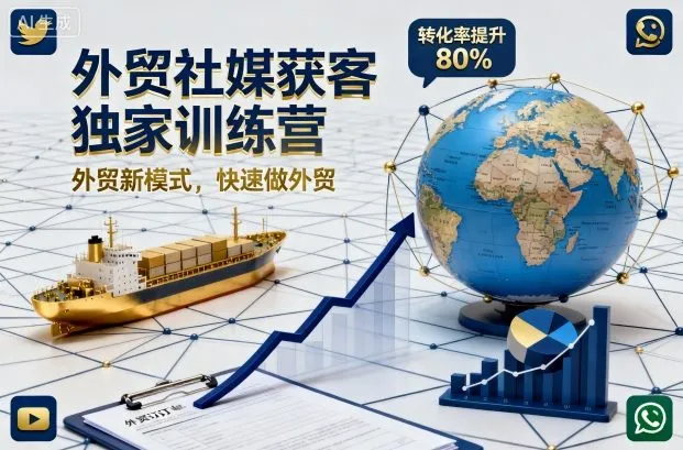 外贸社媒获客独家训练营，外贸新模式，快速做外贸（更新26年3月）_摸鱼资源网