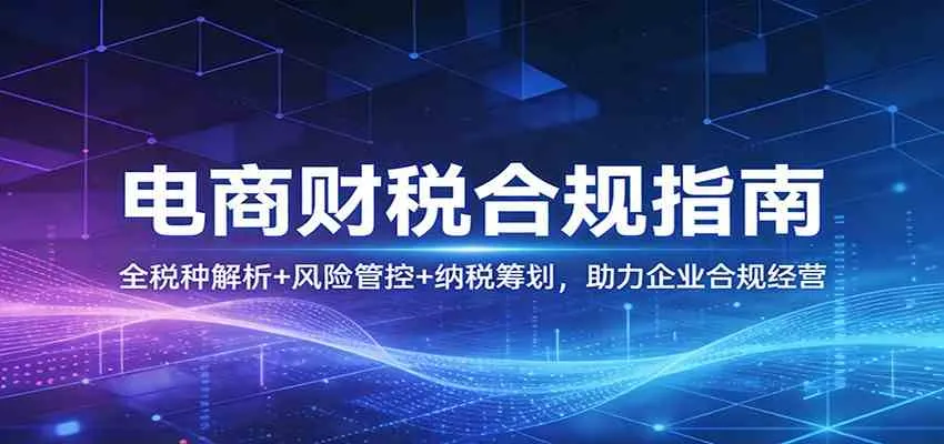 电商财税合规指南：全税种解析+风险管控+纳税筹划，助力企业合规经营_摸鱼资源网