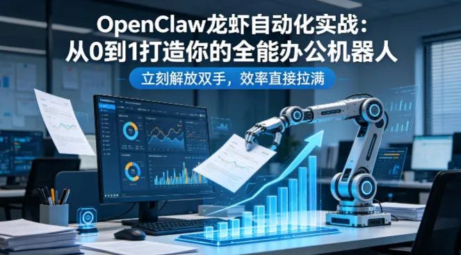 OpenClaw龙虾自动化实战:从0到1打造你的全能办公机器人,立刻解放双手,效率直接拉满 OpenClaw龙虾自动化实战:从0到1打造你的全能办公机器人,立刻解放双手,效率直接拉满