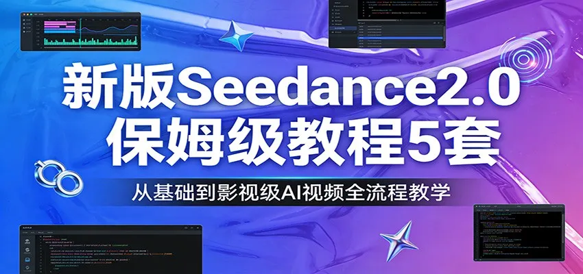新版Seedance2.0保姆级教程5套：从基础到影视级AI视频全流程教学_摸鱼资源网