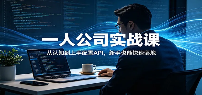 一人公司实战课：从认知到上手配置API，新手也能快速落地_摸鱼资源网