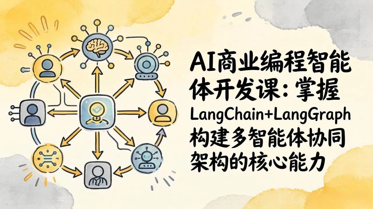 （17608期）AI商业编程智能体开发课：掌握LangChain+LangGraph构建多智能体协同架构的核心能力_摸鱼资源网