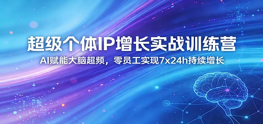 超级个体IP增长实战训练营：AI赋能大脑超频，零员工实现7x24h持续增长（更新）_摸鱼资源网
