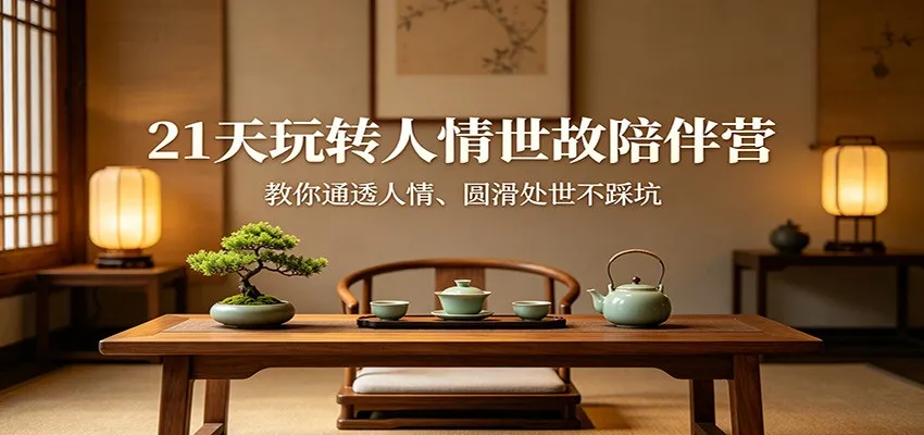 21天玩转人情世故陪伴营：教你通透人情、圆滑处世不踩坑_摸鱼资源网
