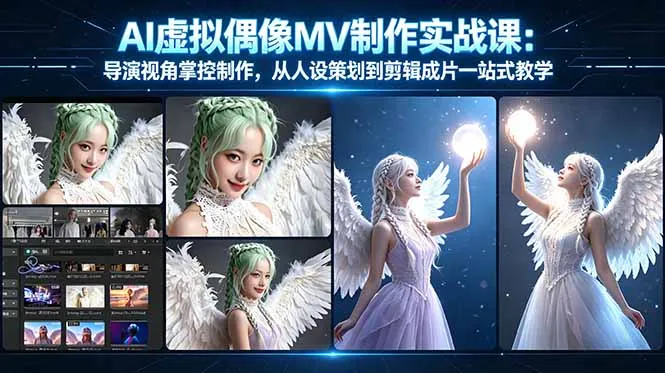 AI虚拟偶像MV制作实战教学：导演视角掌控制作，从人设策划到剪辑成片一站式教学_摸鱼资源网
