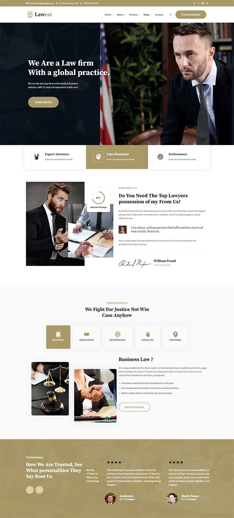 专业响应式律师事务所网页模板：SEO优化与高效形象展示_摸鱼资源网