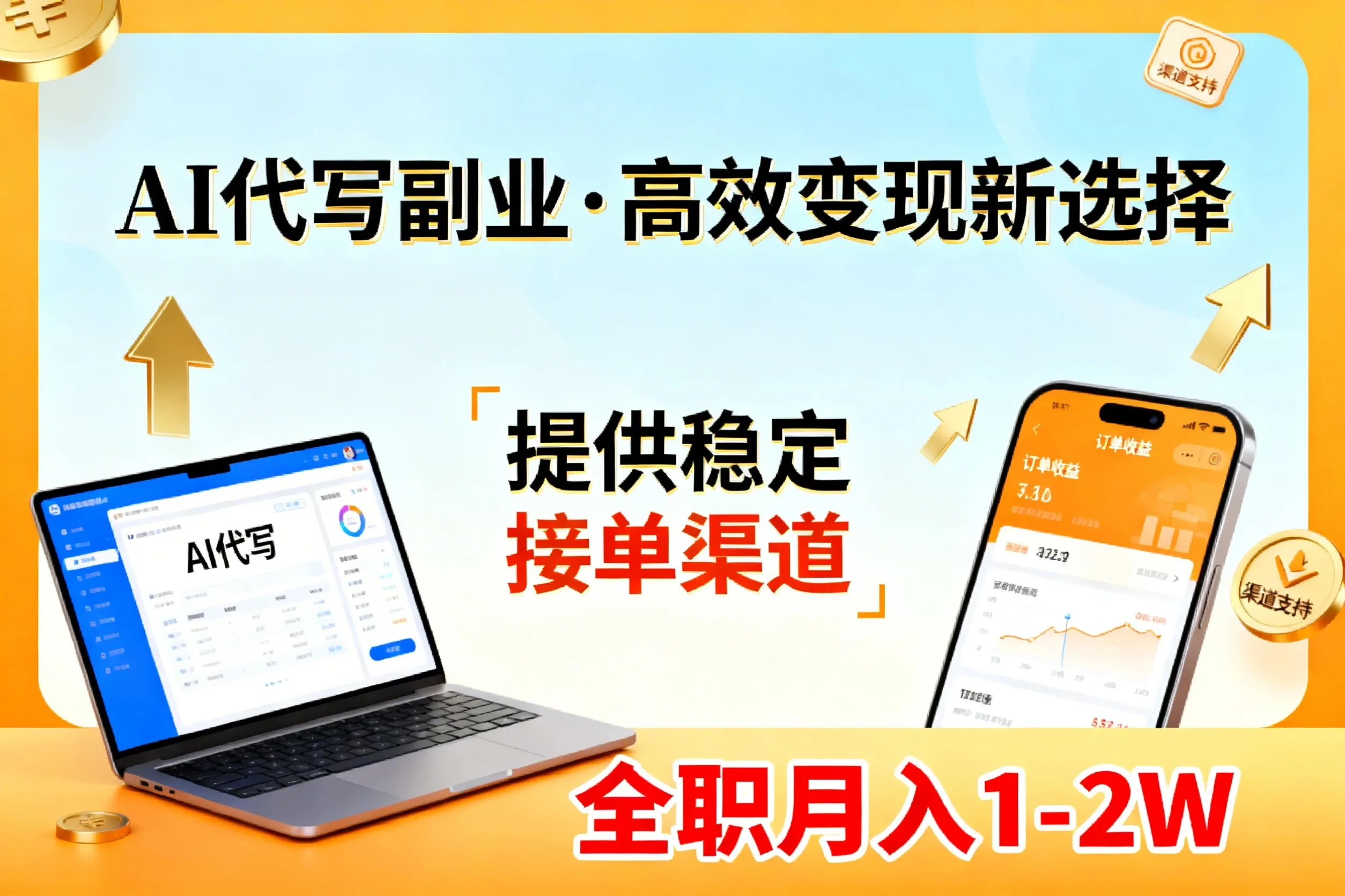 AI代写副业，高效变现，提供渠道，永不失业副业兼职 全职月入1-2W【SOP手册】_摸鱼资源网