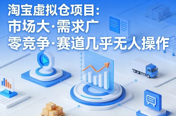 淘宝虚拟仓项目，市场大，需求广，零竞争，赛道几乎没人操作_摸鱼资源网