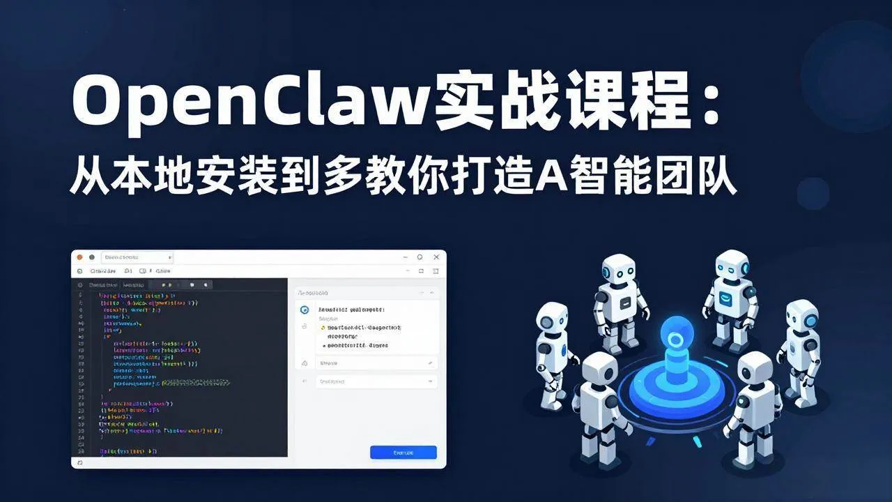 （17883期）OpenClaw实战课程：从本地安装到多Agent协同，手把手教你打造AI智能团队_摸鱼资源网