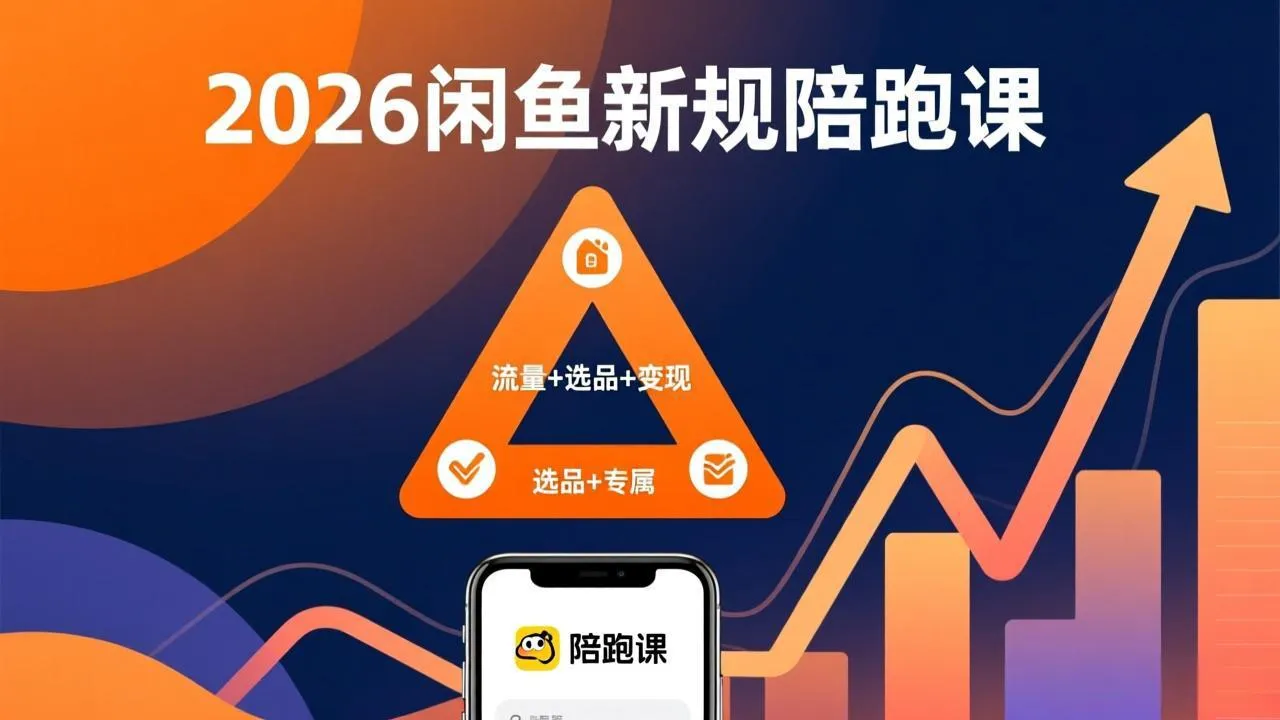 2026闲鱼高阶陪跑课全新上线，带你吃透新规玩转选品流量，从零搭建稳定变现盈利体系_摸鱼资源网