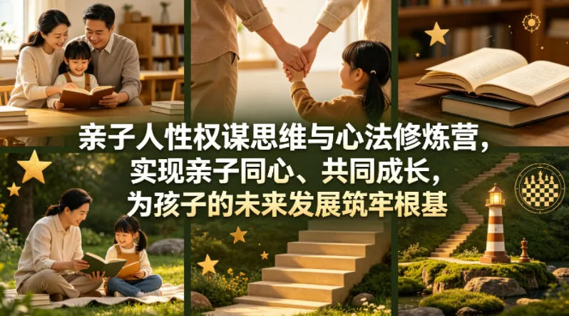 亲子人性权谋思维与心法修炼营，实现亲子同心、共同成长，为孩子的未来发展筑牢根基【音频】_摸鱼资源网