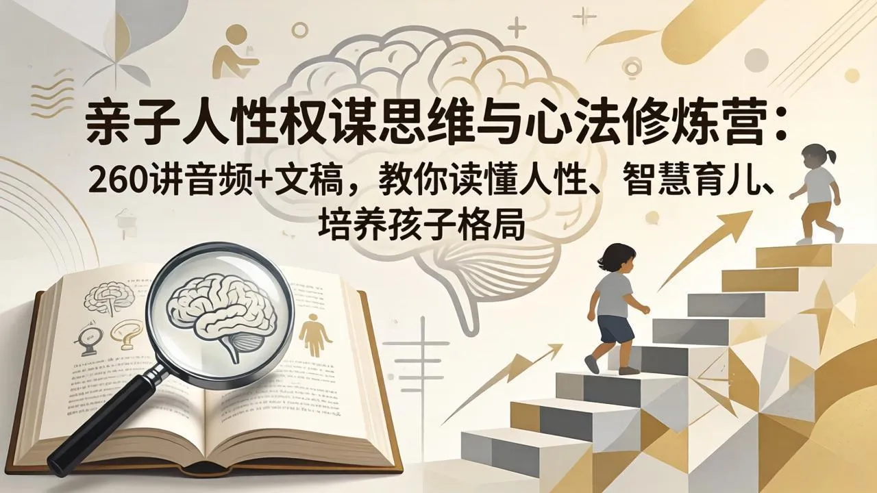 亲子人性权谋思维与心法修炼营：260讲音频+文稿，教你读懂人性、智慧育儿、培养孩子格局_摸鱼资源网