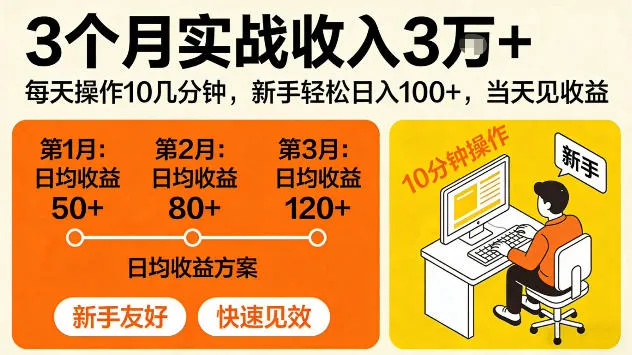 3个月实战收入3W＋，每天操作10几分钟，当天见收益【揭秘】_摸鱼资源网