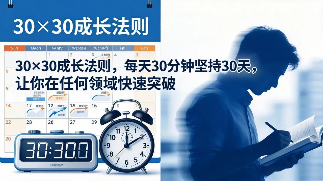 付费文章：30×30成长法则，每天30分钟坚持30天，让你在任何领域快速突破_摸鱼资源网