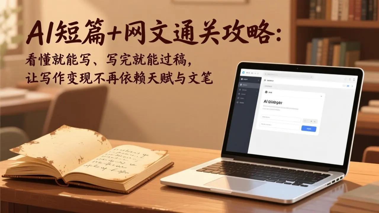 AI短篇+网文通关攻略-更新4月：看懂就能写、写完就能过稿，让写作变现不再依赖天赋与文笔_摸鱼资源网