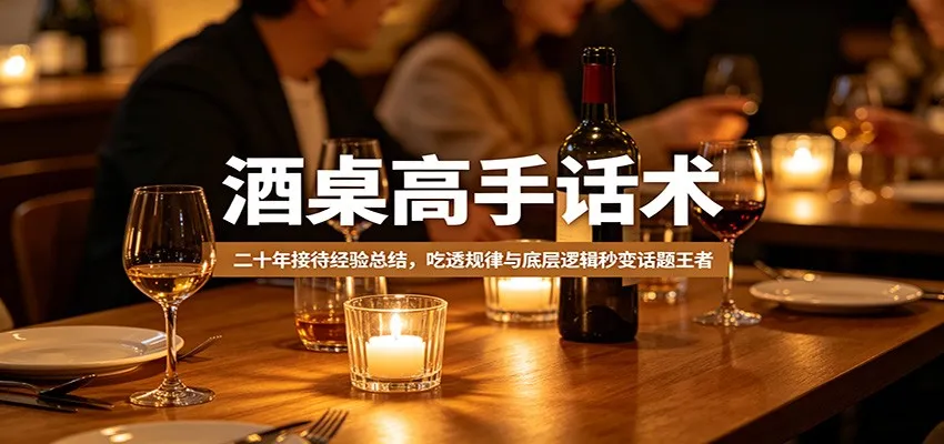 酒桌高手话术：二十年接待经验总结，吃透规律与底层逻辑秒变话题王者_摸鱼资源网