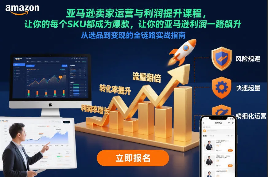 亚马逊卖家运营与利润提升课程，让你的每个SKU都成为爆款，让你的亚马逊利润一路飙升（更新26年3月）_摸鱼资源网