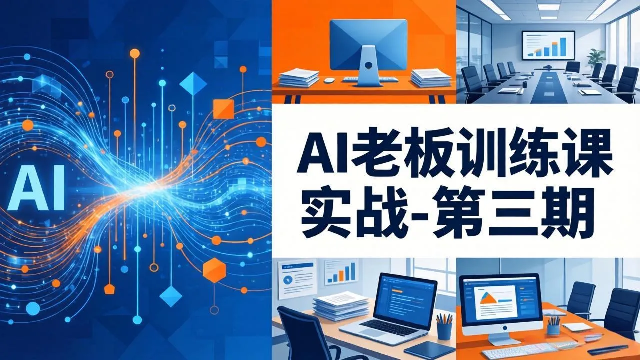 AI老板训练课实战-第三期：AI+内容应用落地教学，从0到1打通AI变现完整路径_摸鱼资源网