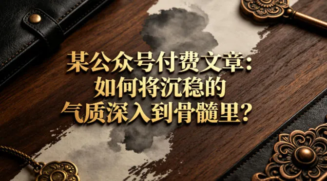 某公众号付费文章：如何将沉稳的气质深入到骨髓里？_摸鱼资源网