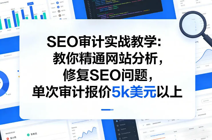 SEO审计实战教学：教你精通网站分析，修复SEO问题，单次审计报价5k美元以上_摸鱼资源网