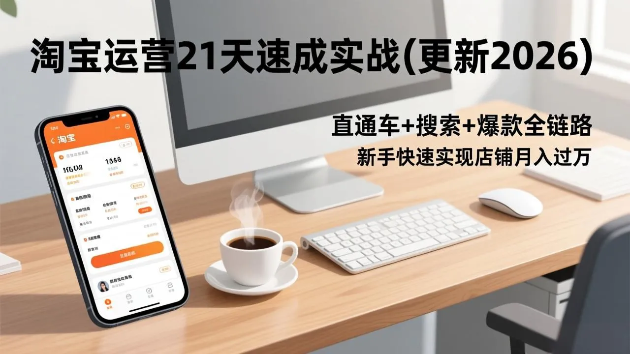 淘宝运营21天速成实战(更新2026_摸鱼资源网