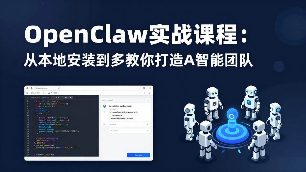 OpenClaw实战课程：从本地安装到多Agent协同，手把手教你打造AI智能团队_摸鱼资源网