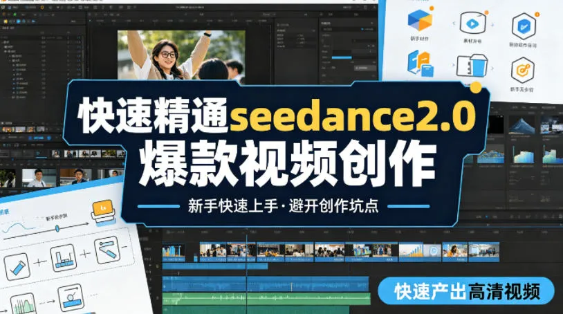 快速精通seedance2.0爆款视频创作，快速产出高清视频，避开大量创作坑点，新手也能快速上手_摸鱼资源网