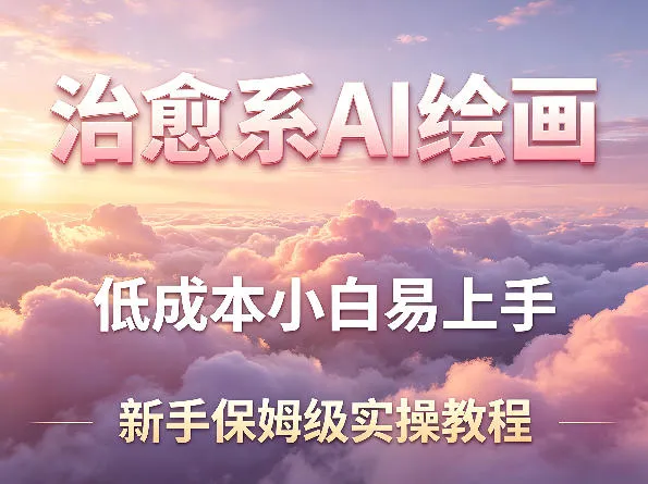 治愈系AI绘画提示词项目，低成本小白易上手，每天10分钟，新手保姆级实操教程_摸鱼资源网