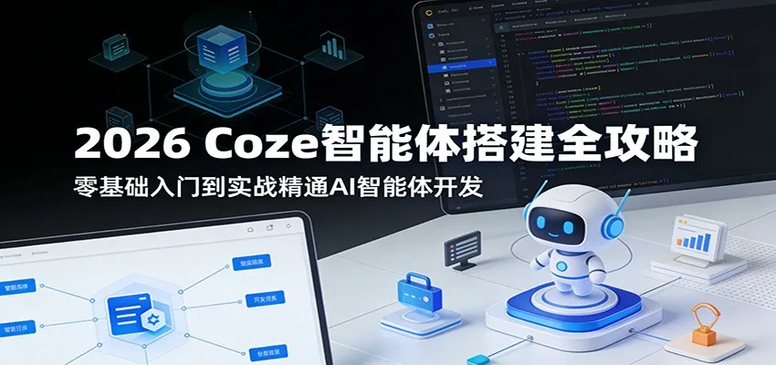 2026 Coze智能体搭建全攻略：零基础入门到实战精通AI智能体开发_摸鱼资源网